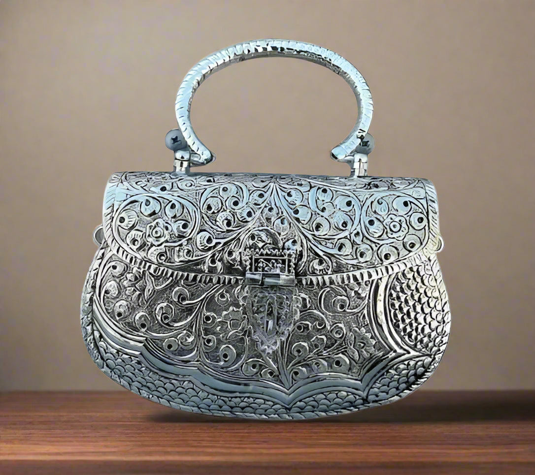 german silver handmade hand bag/evening bags for women